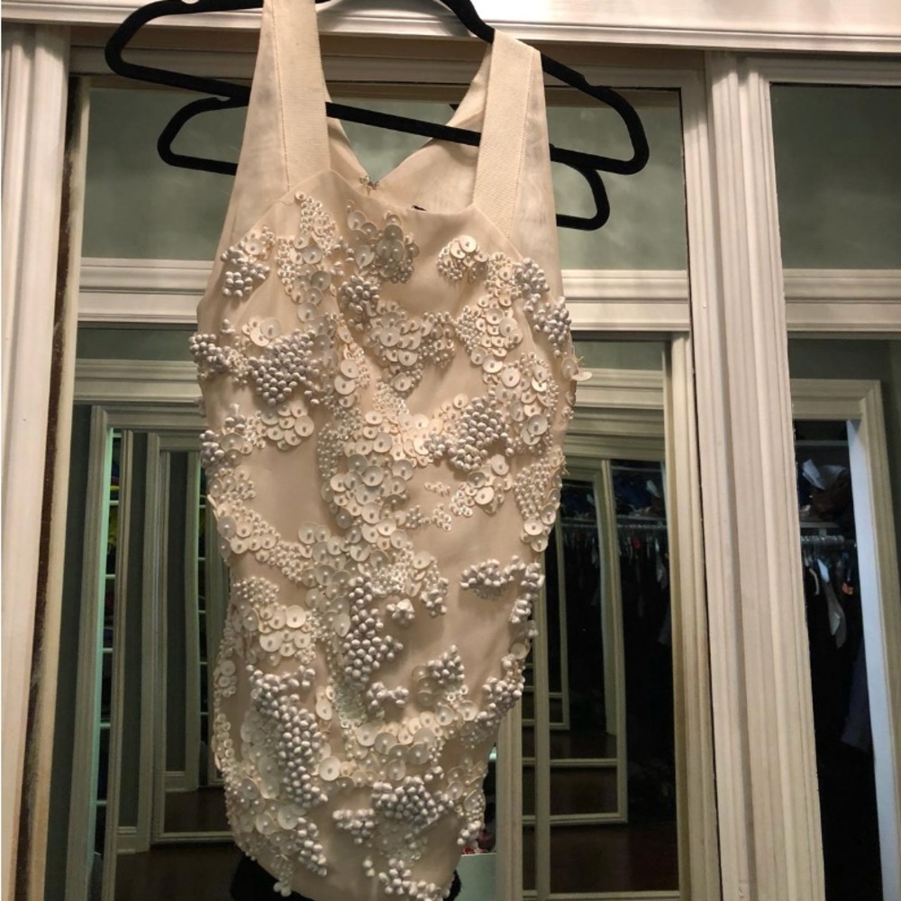 Robert Rodriguez Cream Detailed Blouse